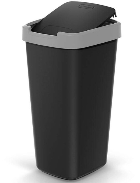 Pojemnik na śmieci COMPACTA Q 25 litrów - smooth gray / czarny Pojemnik na śmieci COMPACTA Q 25 litrów - smooth gray / czarny