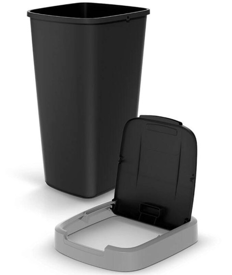 Pojemnik na śmieci COMPACTA Q 25 litrów - smooth gray / czarny Pojemnik na śmieci COMPACTA Q 25 litrów - smooth gray / czarny