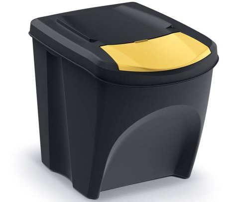 Zestaw 3 koszy do segregacji śmieci 25l SORTI BOX - czarny Zestaw 3 koszy do segregacji śmieci 25l SORTI BOX - czarny