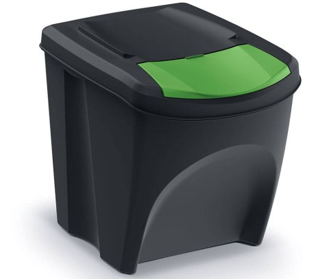 Zestaw 3 koszy do segregacji śmieci 25l SORTI BOX - czarny Zestaw 3 koszy do segregacji śmieci 25l SORTI BOX - czarny