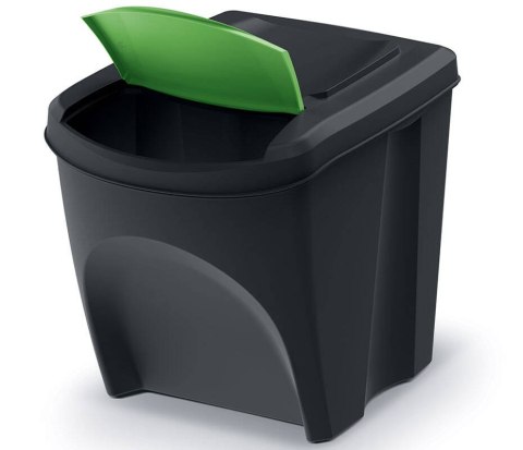 Zestaw 3 koszy do segregacji śmieci 25l SORTI BOX - czarny Zestaw 3 koszy do segregacji śmieci 25l SORTI BOX - czarny