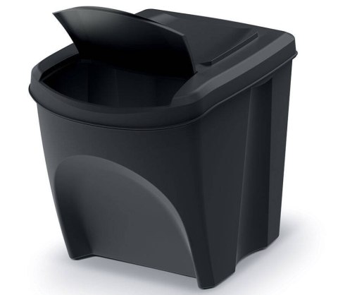 Zestaw 3 koszy do segregacji śmieci 25l SORTI BOX - czarny Zestaw 3 koszy do segregacji śmieci 25l SORTI BOX - czarny