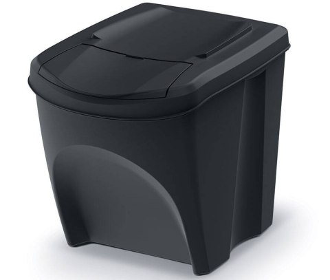 Zestaw 3 koszy do segregacji śmieci 25l SORTI BOX - czarny Zestaw 3 koszy do segregacji śmieci 25l SORTI BOX - czarny