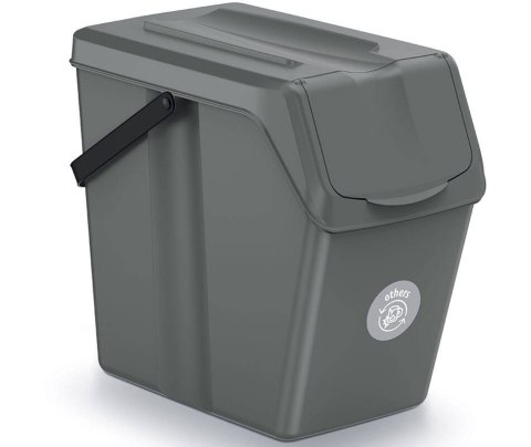 Zestaw czterech pojemników do segregacji śmieci 25 litrów SORTIBOX - kamienny szary Zestaw czterech pojemników do segregacji śmieci 25 litrów SORTIBOX - kamienny szary