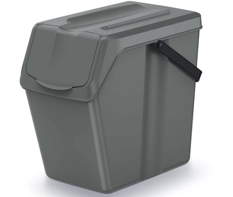 Zestaw czterech pojemników do segregacji śmieci 25 litrów SORTIBOX - kamienny szary Zestaw czterech pojemników do segregacji śmieci 25 litrów SORTIBOX - kamienny szary