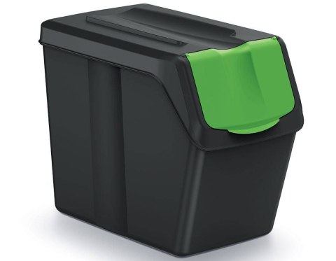Zestaw czterech sortowników na śmieci 20 litrów SORTIBOX - czarny Zestaw czterech sortowników na śmieci 20 litrów SORTIBOX - czarny