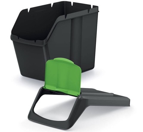 Zestaw czterech sortowników na śmieci 20 litrów SORTIBOX - czarny Zestaw czterech sortowników na śmieci 20 litrów SORTIBOX - czarny