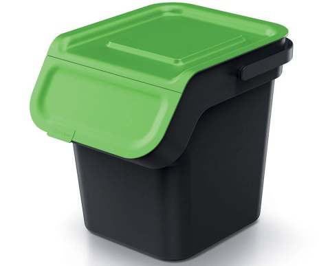 Zestaw trzech pojemników na odpady 20 litrów KADDI Q SET - czarny Zestaw trzech pojemników na odpady 20 litrów KADDI Q SET - czarny