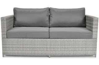 Sofa ogrodowa 2-osobowa z technorattanu MALAGA - szara