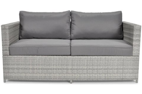 Sofa ogrodowa 2-osobowa z technorattanu MALAGA - szara