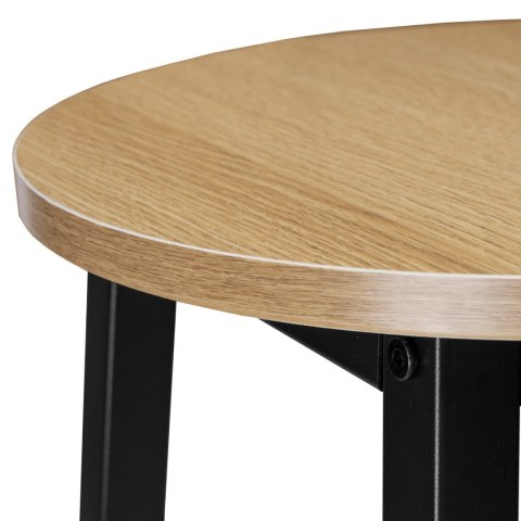 Krzesło barowe metalowe FLINT MODERN OAK