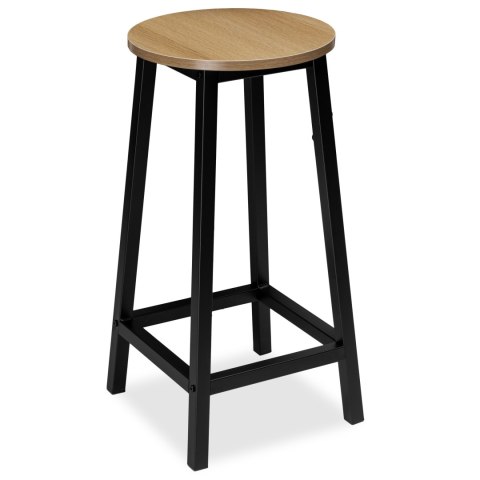 Krzesło barowe metalowe FLINT MODERN OAK