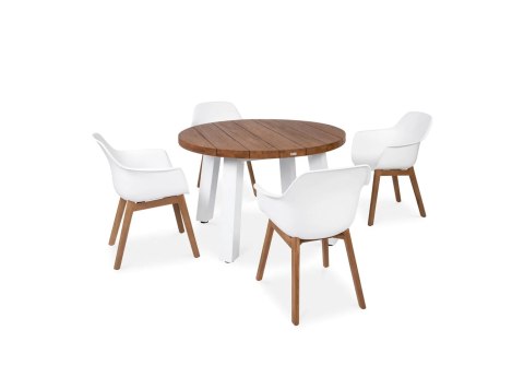 Krzesło Denver White Teak