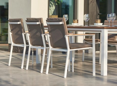 Krzesło sztaplowane Primavera White Teak