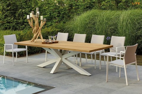 Stół obiadowy 280x100 Timor White Teak