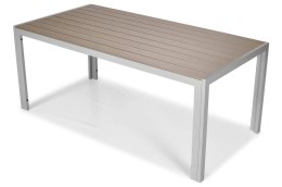Duży stół ogrodowy dla 8 osób z aluminium MODENA 180 - Srebrny