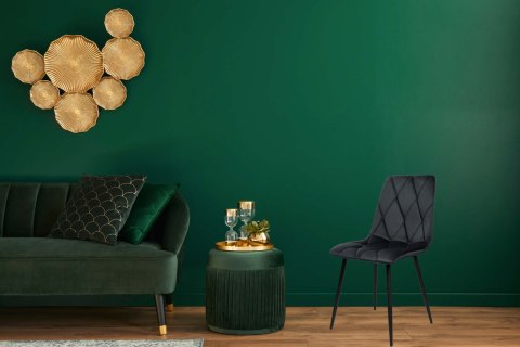 Krzesło aksamitne MADISON czarne velvet