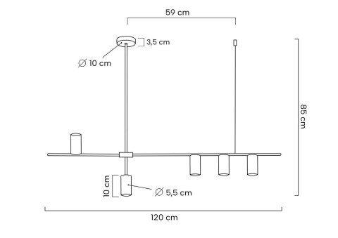 MOOSEE lampa wisząca MODERNO czarna