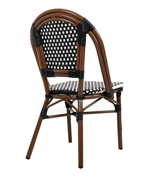 Krzesło ogrodowe Paris Cafe, brązowe, materiał aluminium