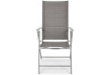Krzesło ogrodowe składane aluminiowe MODENA - Srebrne