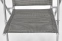 Krzesło ogrodowe składane aluminiowe MODENA - Srebrne