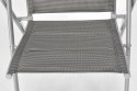 Meble ogrodowe składane aluminiowe MODENA Stół i 6 krzeseł - Srebrny