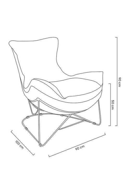 Fotel OTILIA STAND VELVET czarny