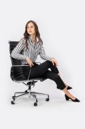 Fotel biurowy AERON PRESTIGE PLUS czarny - skóra naturalna, aluminium