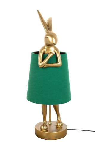 Lampa stołowa KRÓLIK 68 cm złota / zielona
