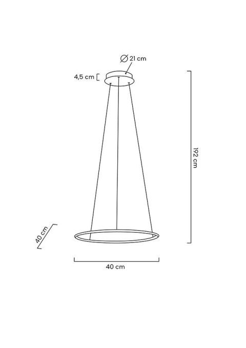 MOOSEE lampa wisząca RING SLIM 40 złota