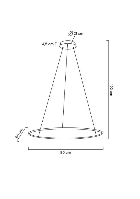 Lampa wisząca RINGO SLIM 80 złota