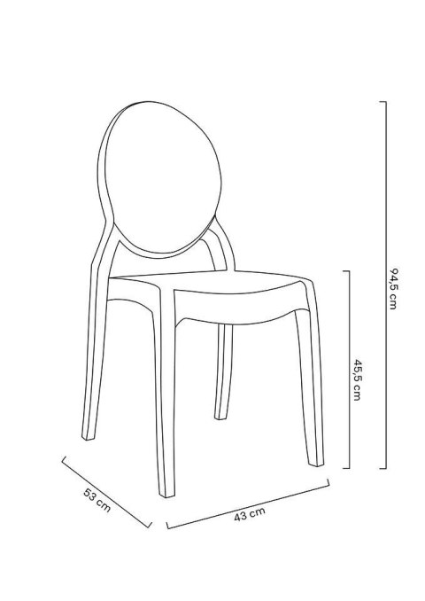 Krzesło ELIZ transparetne - poliwęglan