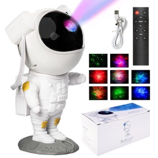 Lampa nocna projektor led ASTRONAUTA biały