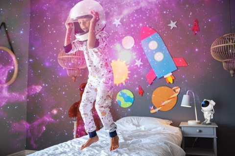 Lampa nocna projektor led ASTRONAUTA biały Lampa nocna projektor led ASTRONAUTA biały