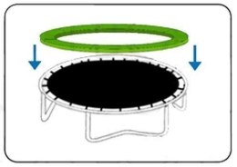 Osłona na sprężyny do trampoliny 16 FT/487cm czarna JUMPI Jumpi