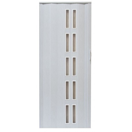 Drzwi harmonijkowe 005S-49-100 biały dąb mat 100 cm