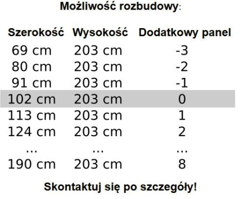 Drzwi harmonijkowe 005S-49-100 biały dąb mat 100 cm