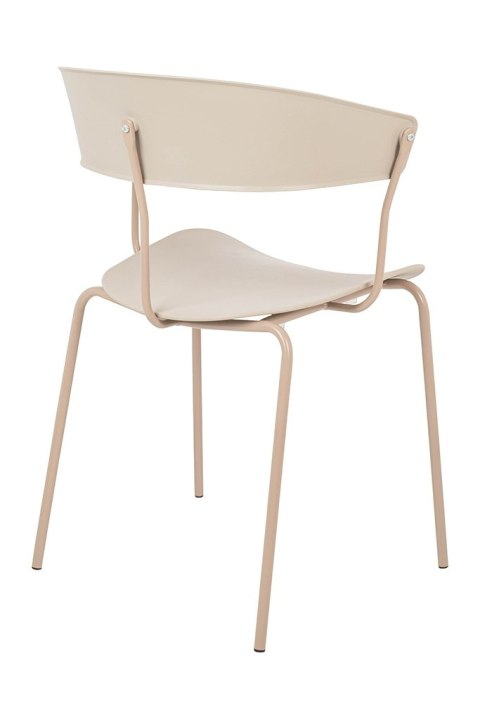 Krzesło JETT beżowe - polipropylen, metal