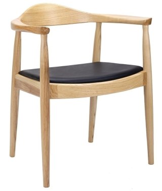 Krzesło KENNY naturalne - drewno jesion, ekoskóra