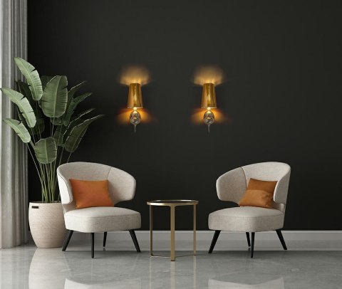 MOOSEE lampa ścienna QUEEN 15 złota MOOSEE lampa ścienna QUEEN 15 złota