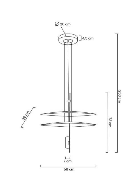 MOOSEE lampa wisząca PARROT 68 złota