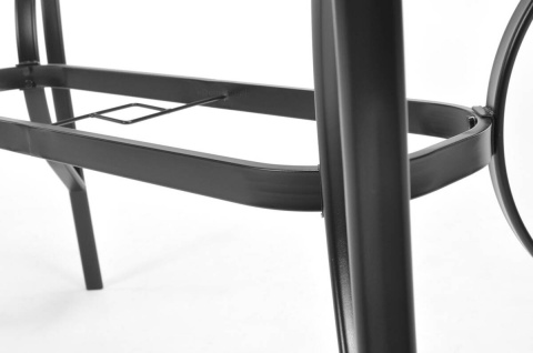 Zestaw mebli ogrodowych PORTO - stół i 6 krzeseł - czarny