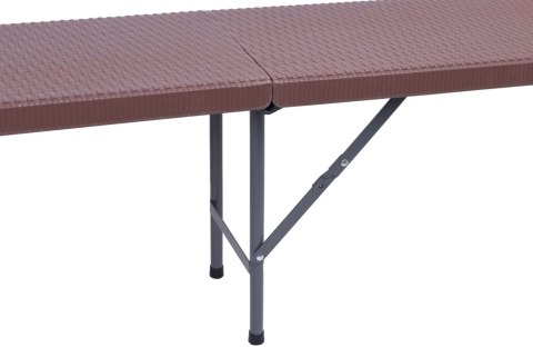 Składana ławka cateringowa RATTAN brązowa Składana ławka cateringowa RATTAN brązowa