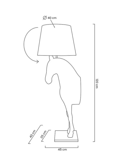 Lampa podłogowa PONY STAND S czarna - włókno szklane