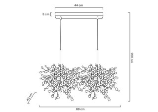 Lampa wisząca ONETTO złota - metal