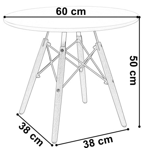 Stolik kawowy okrągły Massimo 60 cm biały