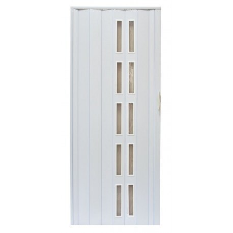 Drzwi harmonijkowe 005S-014-80 biały mat 80 cm