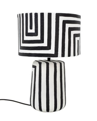 Lampa stołowa ZEBRA 44 cm biało-czarna