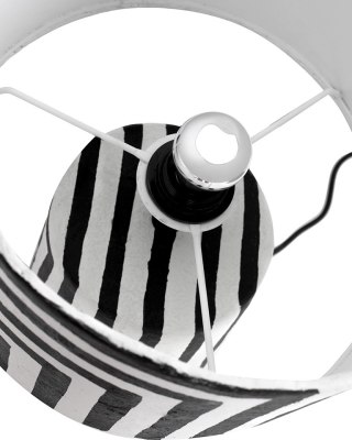 Lampa stołowa ZEBRA 44 cm biało-czarna