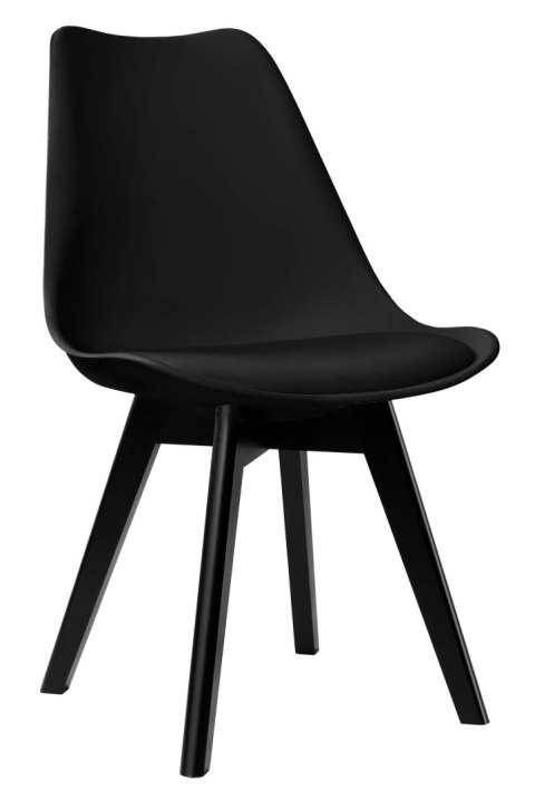 Krzesło loftowe K-NANTES BLACK DSW czarne Krzesło loftowe K-NANTES BLACK DSW czarne